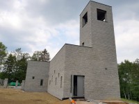 Výstavba kaple u hřbitova Březová